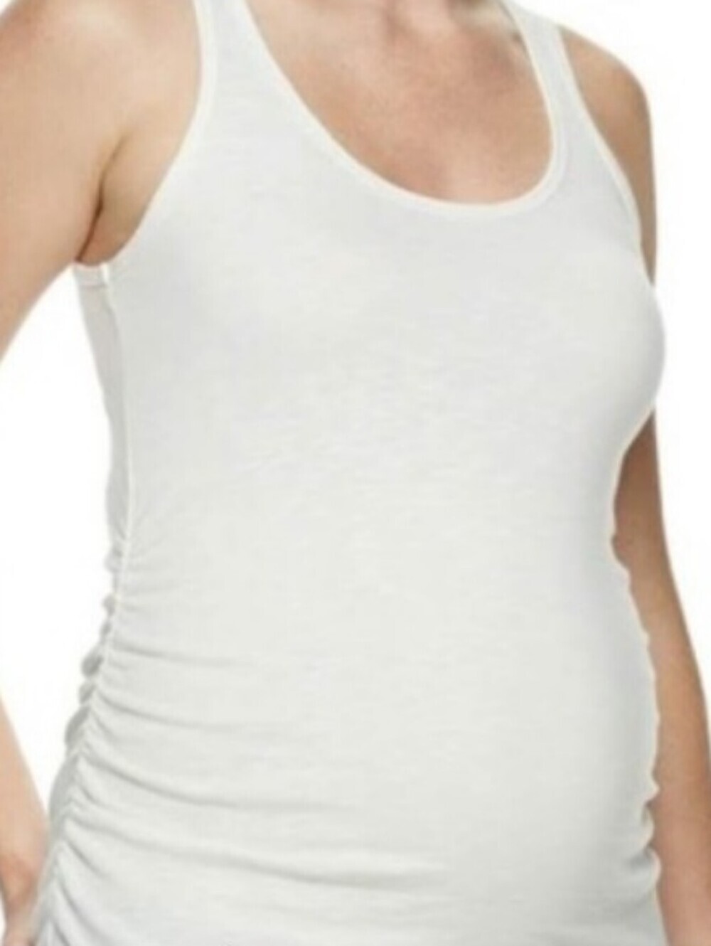 ** a:glow White Racerback Top Size XL Maternity
